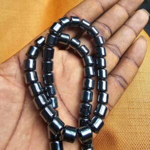 Metallic Black Crystal Beaded Bracelet Set