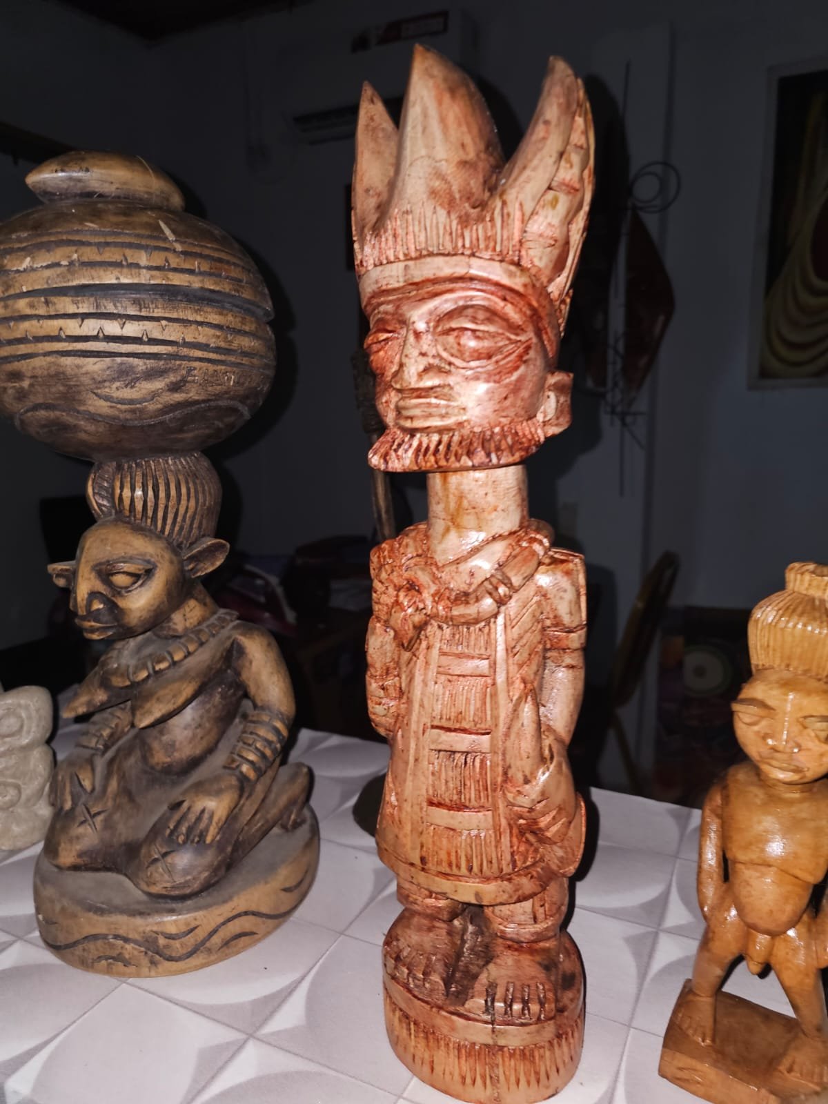 Hand-Carved African Wooden Sculpture